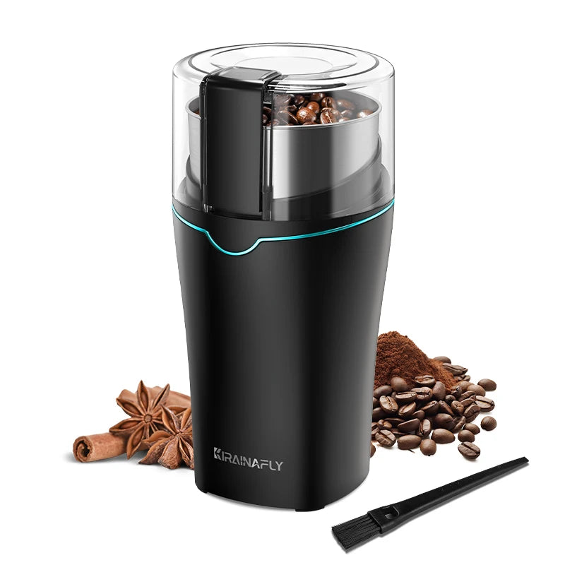 Professional Coffee Grinder with Removable Stainless Steel Cup Coffee Bean Grinder for Spices Herb Grain Mill for Kitchen 300W