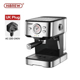 HiBREW Coffee Machine Cafetera 20 Bar Espresso Inox Semi Automatic Expresso Cappuccino Hot Water Steam Temperature Display H5