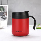 350/500ml Insulated Coffee Mug with Handle Stainless Steel Insulated Mug Coffee Tumbler Thermos Tea Cups with Lip