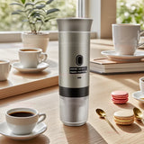 3-in-1 Electric Wireless Heating Coffee Machine Fit for Coffee Capsule/Powder Travel Coffee Maker for Car & Home Camping Travel