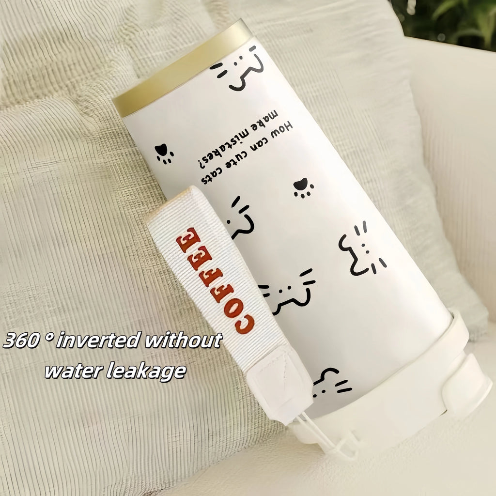 500ML Thermo Cafe Coffee Mug Car LeakProof Travel Thermo Cup Stainless Steel Thermal Water Bottles Vacuum Flask Insulated Cups