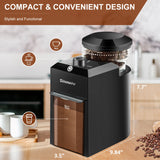 Electric Burr Mill Coffee Grinder Automatic Coffee Bean Grinding With 28 Grind Settings For Espresso French Press Drip 2-12 Cup