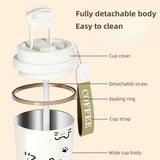 500ML Thermo Cafe Coffee Mug Car LeakProof Travel Thermo Cup Stainless Steel Thermal Water Bottles Vacuum Flask Insulated Cups