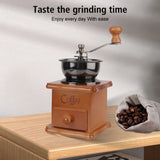 Wooden Retro Style Utensils Stainless Steel Handle With Ceramic Millston Spice Burr Mill Coffee Manual Coffee Bean Grinder