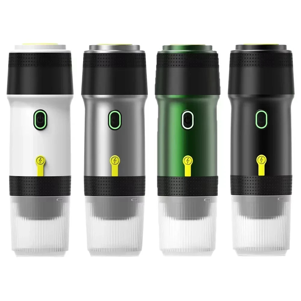 60ml Electric Wireless Heating Coffee Machine Fit for Coffee Capsule/Powder Travel Coffee Maker for Car & Home Camping Travel