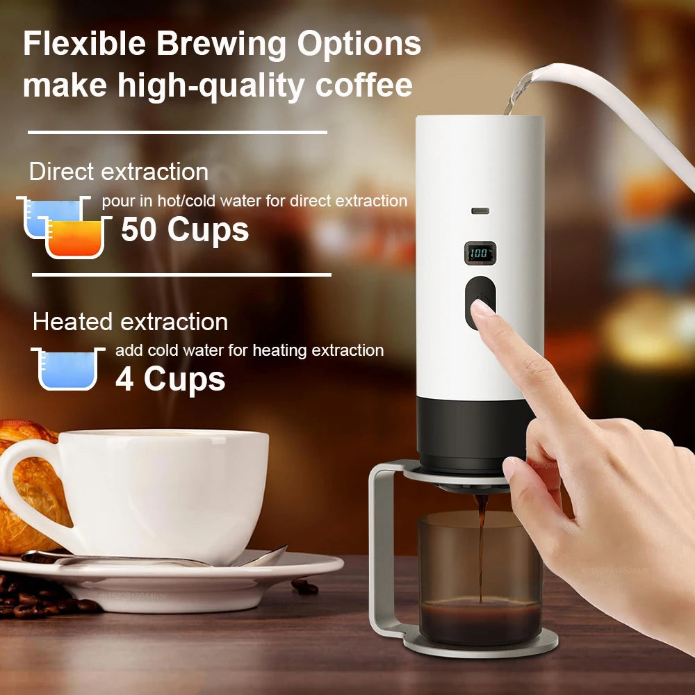 Portable Coffee Maker Wireless Espresso Maker 3 In 1 Self Heating Camping Coffee Maker for Travel Car Home Camping Coffee Maker