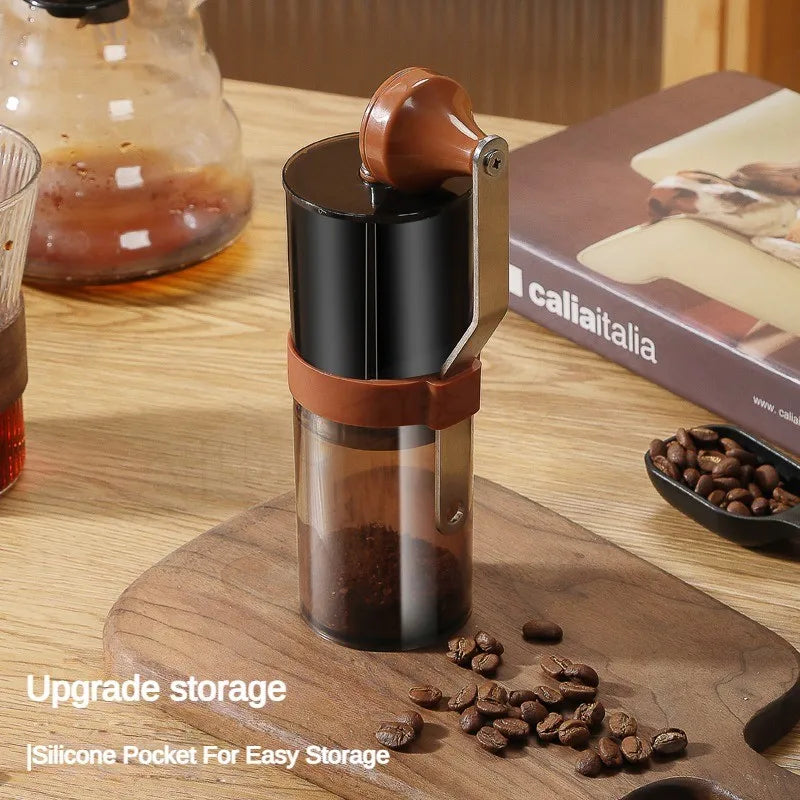 Manual Coffee Grinder Machine Grinding Home Outdoors Travel Hand Crank Portable Coffee Grinder Adjustable Bean Grinder withbrush