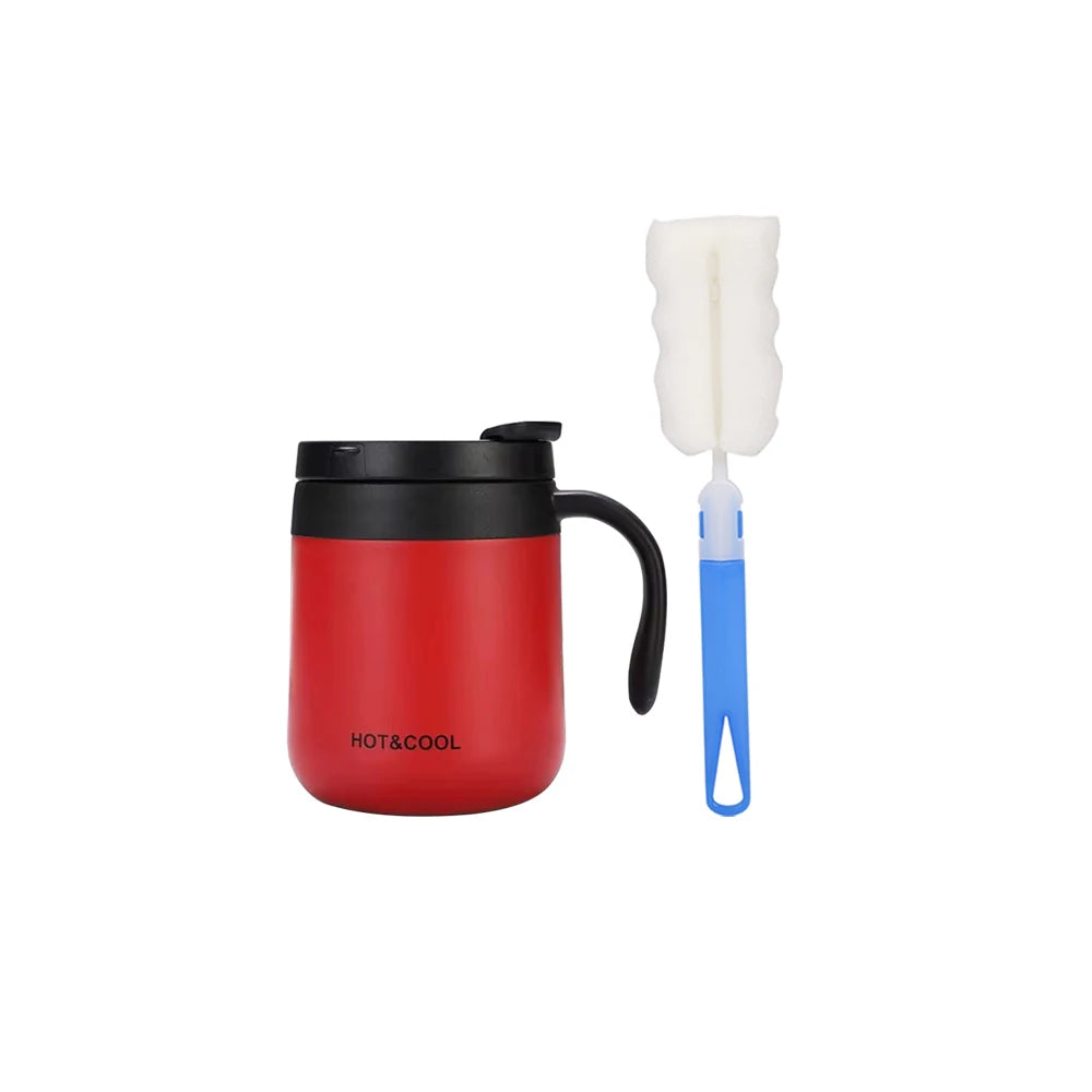 350/500ml Insulated Coffee Mug with Handle Stainless Steel Insulated Mug Coffee Tumbler Thermos Tea Cups with Lip