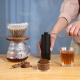 Professional Manual Coffee Grinder Upgrade All-metal Body Anti-slip Design Portable Grinder Burr Inside