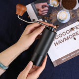 Professional Manual Coffee Grinder Upgrade All-metal Body Anti-slip Design Portable Grinder Burr Inside