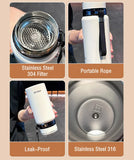 600ml/800ml Fashion Stainless Steel 316 Vacuum Flask With Filter Portable Coffee Tea Thermal Water Bottle Travel Tumbler