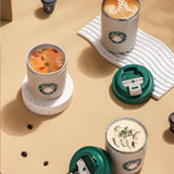 380/480ML Stainless Steel Coffee Mug Double Layer Cup with Lid Water CupCartoon Mug Gift Temperature Portable Vacuum Flasks Cup