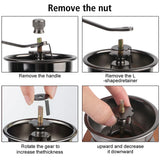 Wooden Retro Style Utensils Stainless Steel Handle With Ceramic Millston Spice Burr Mill Coffee Manual Coffee Bean Grinder