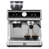 Espresso Machine with Grinder, Professional Espresso Maker with Milk Frother Steam Wand, 20 Bar Barista Cappuccino Machine,1450W