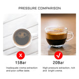 HiBREW Coffee Machine Cafetera 20 Bar Espresso Inox Semi Automatic Expresso Cappuccino Hot Water Steam Temperature Display H5