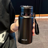 600ml/800ml Fashion Stainless Steel 316 Vacuum Flask With Filter Portable Coffee Tea Thermal Water Bottle Travel Tumbler