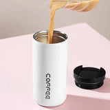 400ML Stainless Steel Coffee Thermos Bottle Thermal Mug Leakproof Car Vacuum Flasks Coffee Cup Travel Portable Insulated Bottles