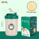 380/480ML Stainless Steel Coffee Mug Double Layer Cup with Lid Water CupCartoon Mug Gift Temperature Portable Vacuum Flasks Cup