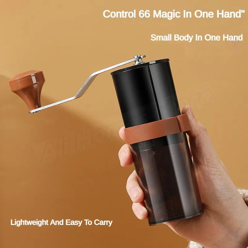 Manual Coffee Grinder Machine Grinding Home Outdoors Travel Hand Crank Portable Coffee Grinder Adjustable Bean Grinder withbrush